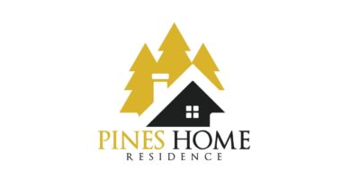 Pine Home Vector Logo Design