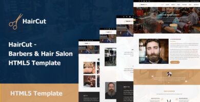 HairCut – Barbers And Hair Salon HTML5 Template