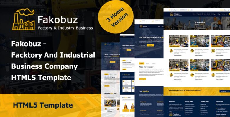 Fakobuz – Facktory And Industrial HTML5 Template