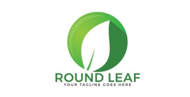 Round Leaf Logo Design
