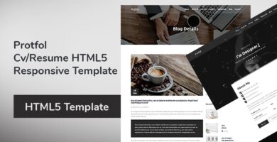Protfol – CV Resume HTML5 Responsive Template