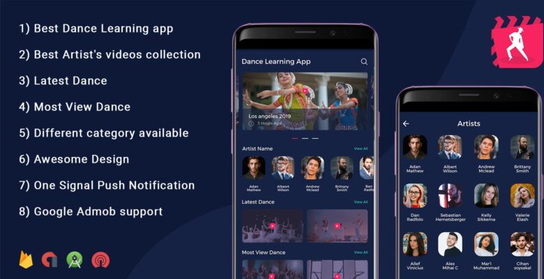 Dance Learning Video App – Android Source Code