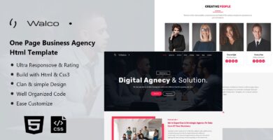 Walco – One Page Business HTML Template