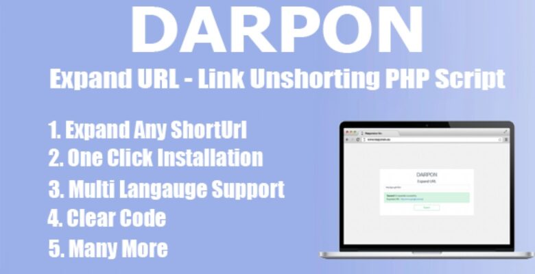 DARPON Expand URL – Link Unshorting PHP Script