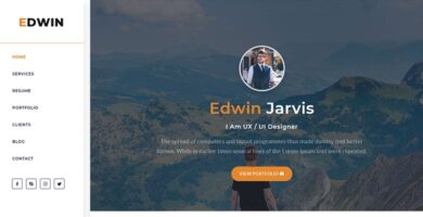 Edwin – HTML Portfolio Template