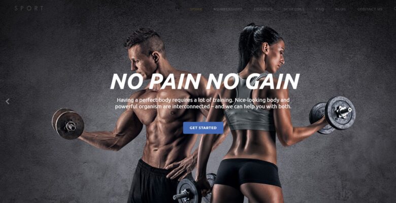 Universal HTML Template For Fitness