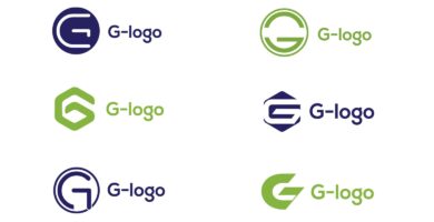 Flat G-Logo Design Inspiration Template