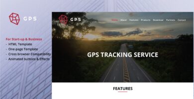 GPS – Bootstrap HTML5 One-Page Template