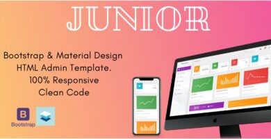 Junior – Material And Bootstrap HTML Admin Panel