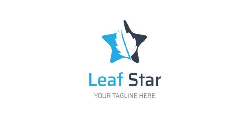 Star Leaf Shape Logo