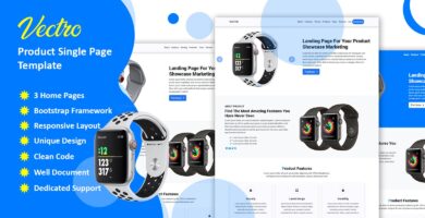 Vectro Product HTML Landing Page