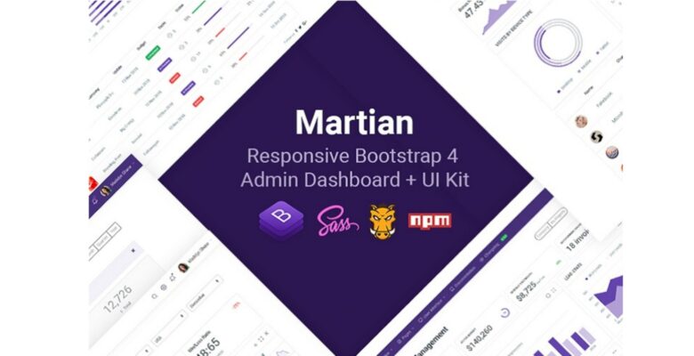 Martian – Bootstrap 4 Admin Template