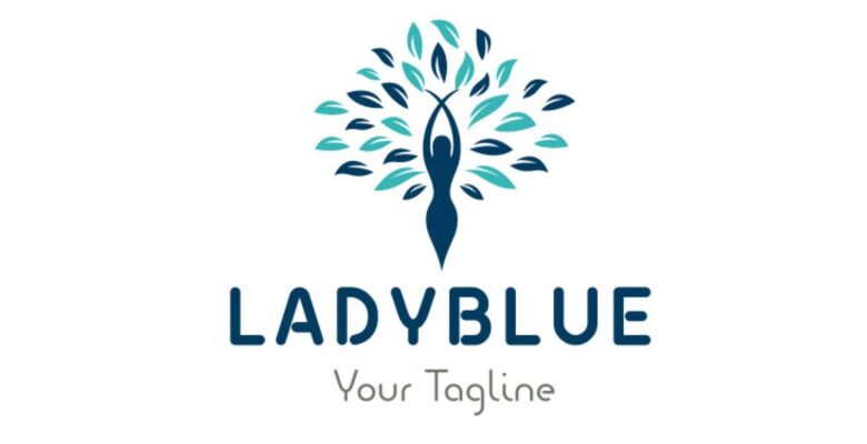 Lady Flower Shape Design Logo
