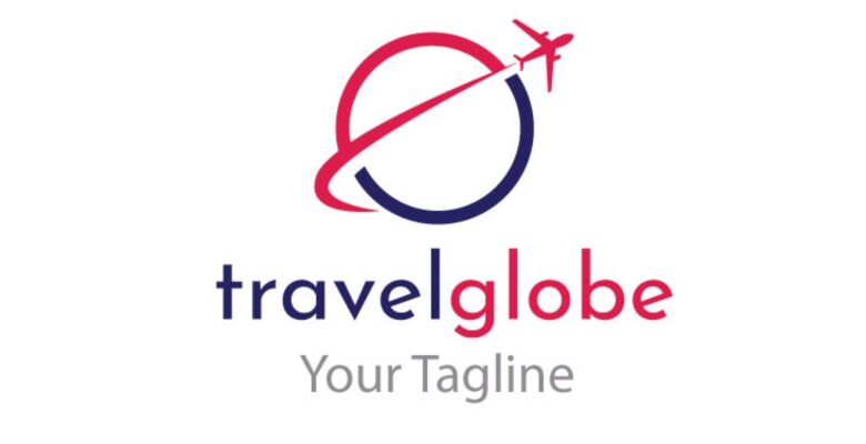 Travel Globe Shape Logo Design