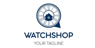 Home in Clock Shape Logo