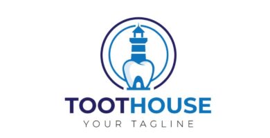 Teeth House Shape Logo