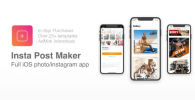 Insta Post Maker – Full iOS app With iAP Purchases
