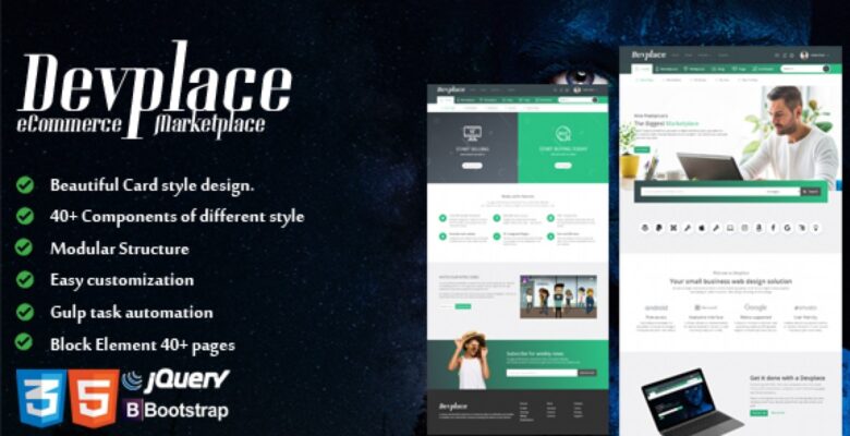 Devplace – eCommerce Marketplace HTML Template