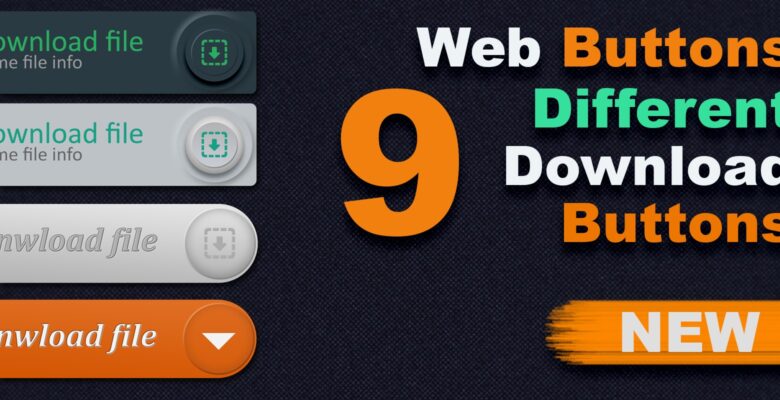 9 Different Web Download Buttons