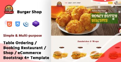Multi-purpose Table Ordering Restaurant Template
