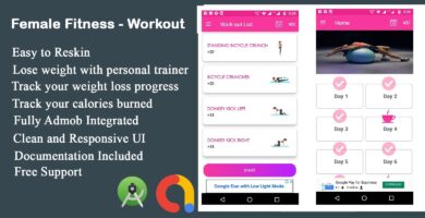 Female Home Fitness – Android App Template