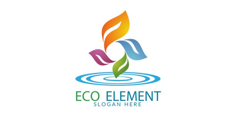Natural Green Tree Logo With Ecology Leaf Concept