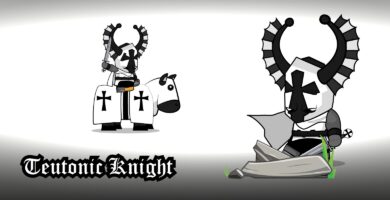 Chibi Crusader Knights 2D Character Sprites