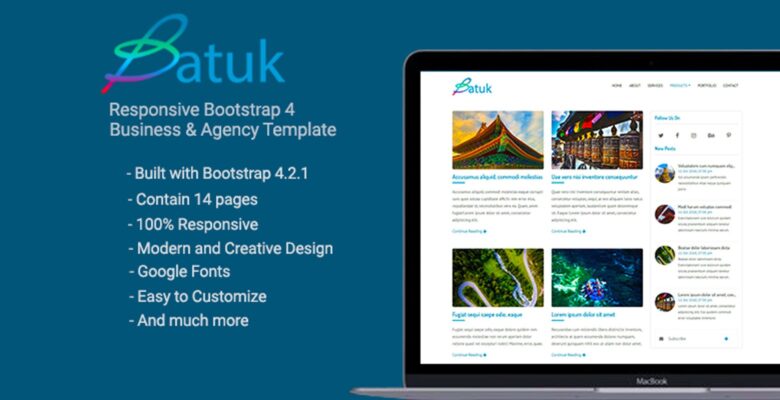 Batuk – Bootstrap 4 Business Agency Template