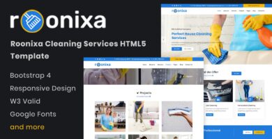 Roonixa – Cleaning Services HTML5 Template