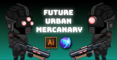 Future Urban Mercenary 2D Character Sprites