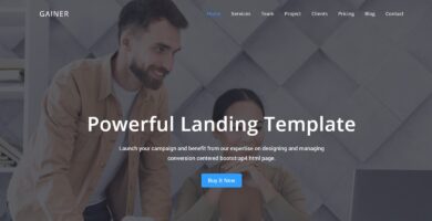 Gain – Website Landing Template