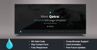 Qatra – Responsive Multipurpose HTML5 Template