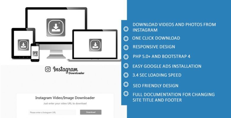 Instant Instagram Photos and Videos Downloader PHP