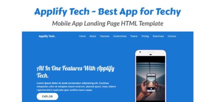 Applify Tech – Mobile App Landing Page HTML Templa