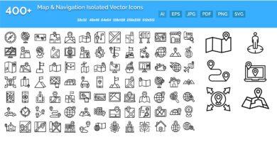 100 Map and Navigation Icons