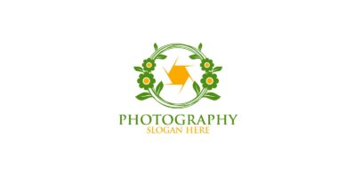 Nature wedding Camera Photography Logo