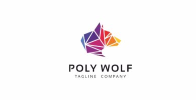 Poly Wolf Logo
