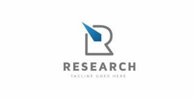 Research R Letter Logo