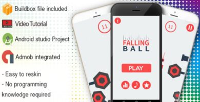 Falling Ball Buildbox Template With Admob