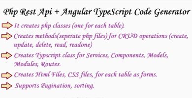 PHP Rest Api And Angular TypeScript Code Generator