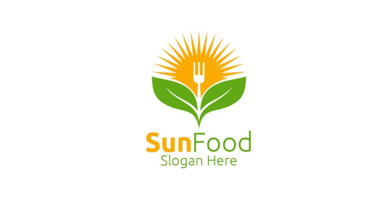Sun Food Restaurant or Cafe Logo