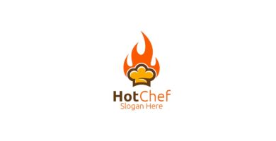 Hot Chef Food Logo For Restaurant Or Cafe