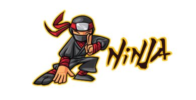 Ninja Game and Sport logo Design Template