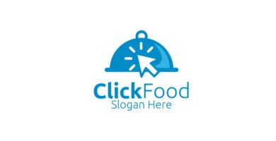 Click Food Logo For Restaurant Or Cafe