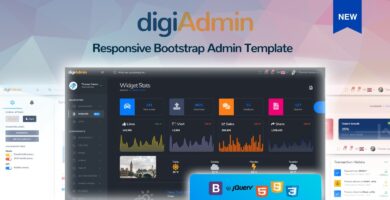 digiAdmin – Bootstrap Responsive Admin Dashboard