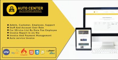 Auto Center – Garage Management Software PHP