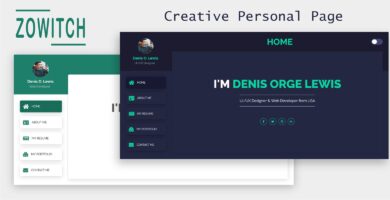 Zowitch – Creative Personal Page