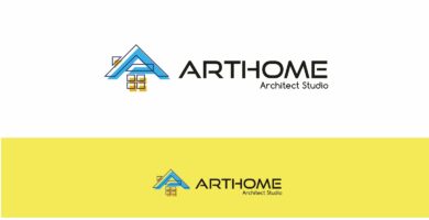 Art Home Letter A Logo
