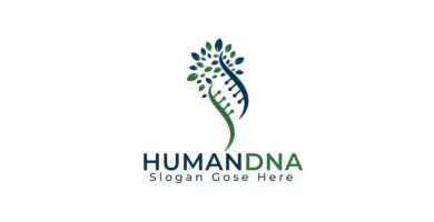 Human DNA Logo Design
