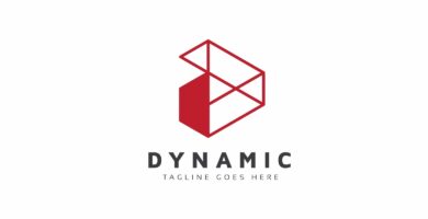 Dynamic D Letter Logo